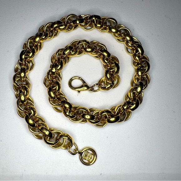 Vintage Givenchy Gold Tone Chunky Necklace - Picture 1 of 3